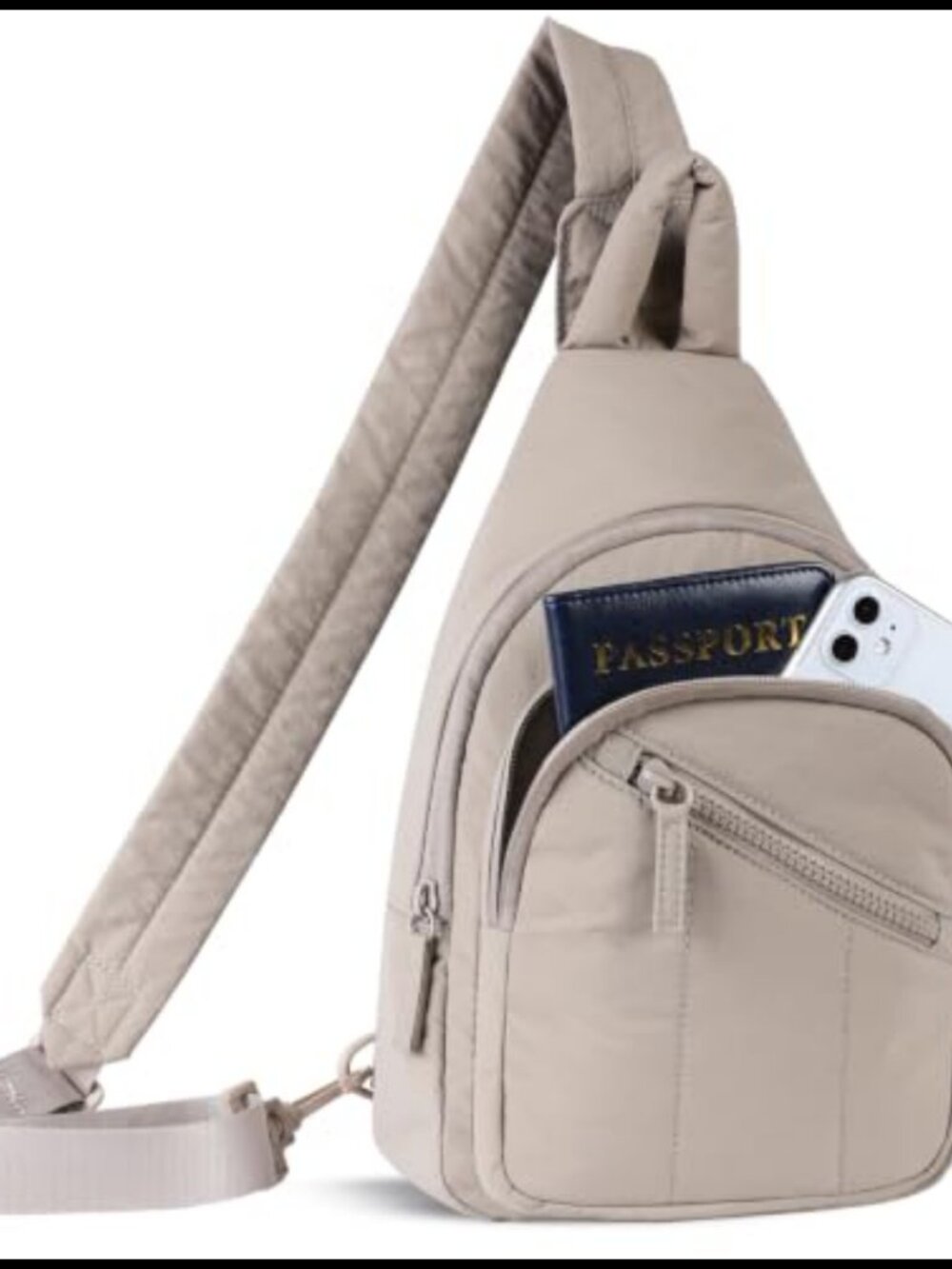 Puffer Crossbody Sling Bag RFID Blocking Water Resistant 7.3L Anti-Theft
